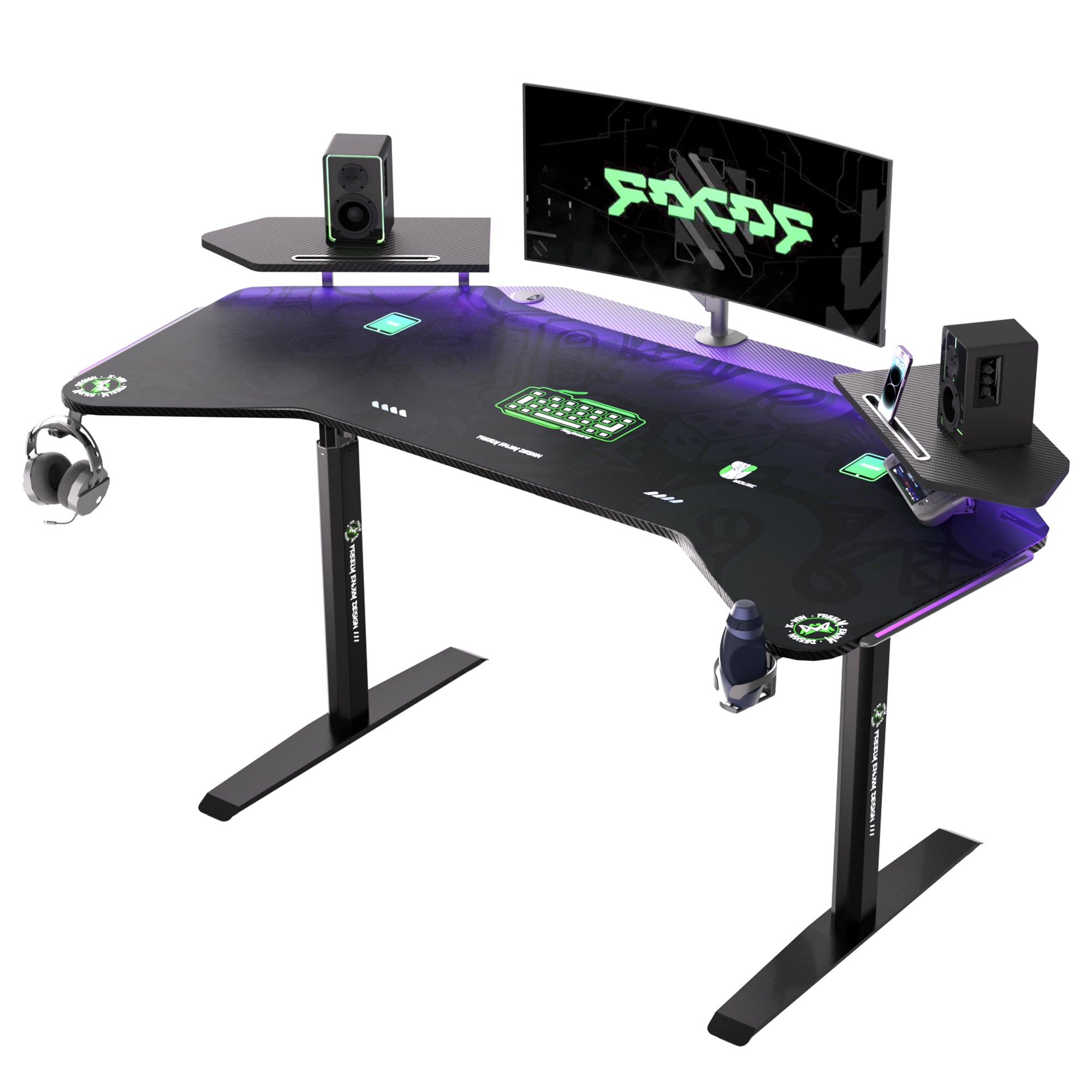 X-WIN 72" Wing-Shaped Standing Desk
